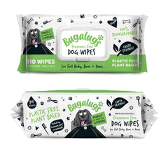 BUGALUGS dog wipes pack open for easy on-the-go cleaning without water