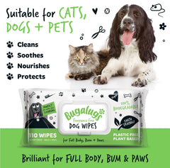 BUGALUGS dog wipes textured surface for quick dirt removal and gentle cleansing