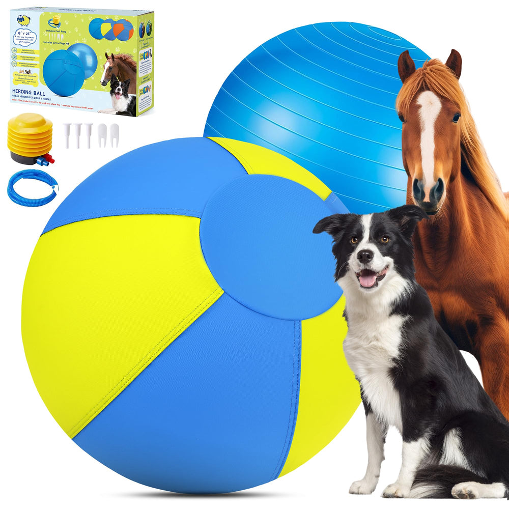 BUGARORE herding ball closeup shows durable construction for dogs.