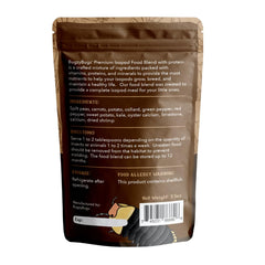Bugzy Bugs Isoblend serving – 1–2 tablespoons weekly for healthy isopod diets.