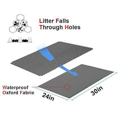Bulkniu cat litter mat honeycomb design captures litter debris efficiently.