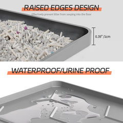 Bulkniu waterproof litter mat prevents urine from seeping onto the floor for a tidier space.
