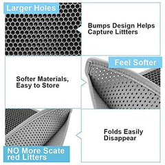Bulkniu Small Cat Litter Box Mat folded storage keeps care simple.