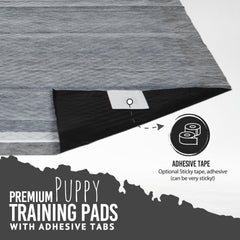 Bulldogology adhesive-tape demonstration shows pad stability on floors.