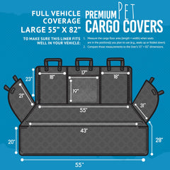 Bulldogology cargo liner features a mesh window for airflow and pet comfort.