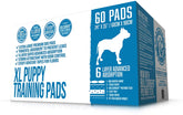 Bulldogology Puppy Pee Pad XL with adhesive tape secures to floor, reducing mess.