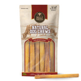 Bully Bunches 6inch odor-free bully stick closeup highlighting odorless chew for calm chewing
