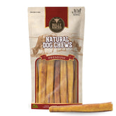 Bully Bunches Premium 6in Jumbo Bully Stick packaging highlights all-natural single-ingredient beef chews for dogs.