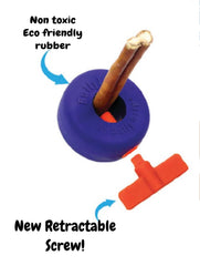 Bully Grip Bully Lok locked chew in place demonstrates prevention of chew slips