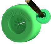 Bully Grip holder closeup shows secure fit for longer chew sessions