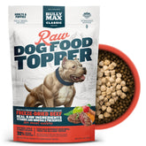 Bully Max toppers on beef-apple-sweet-potato bowl providing a tasty meal boost for dogs
