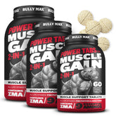 Bully Max Power Tabs puppy bottle shows growth support and energy for dogs.