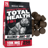 Bully Max Total Health chews packaging highlights vet-approved all-breeds formula