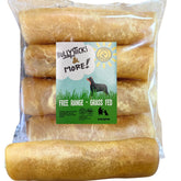 BULLYSTICKS & MORE 6-inch beef collagen rolls pack front for long-lasting chewing.