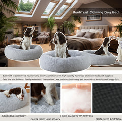 Bunlitent donut bed inner padding close-up shows high-density cotton.