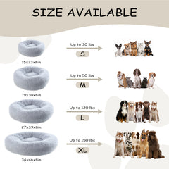 Bunlitent round bed with non-slip bottom keeps pets secure.