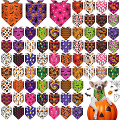 Bunnycool 72-pcs dog bandanas bulk pack in multicolor, ideal as photo props.