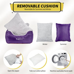 BurgeonNest dog car seat purple detail highlights washable cover for easy cleanup