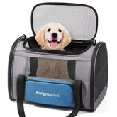 BurgeonNest cat carrier side view shows a sturdy travel frame for secure movement.