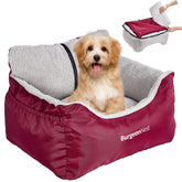 BurgeonNest dog car seat red front view for small dogs on car rides