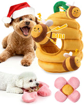 BurgeonNest dog toy beehive design sparks curiosity during interactive play.