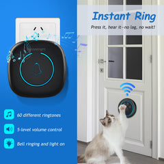 Busteelight Soft Ring Blk Dog Bell LED visual alert enhances nighttime signaling.