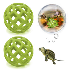 BUYBYLOV Turtle Feeder Ball 2-pack product shot supports interactive enrichment for small turtles