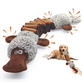 BUYPOW Platypus squeaky toy front view for playful engagement and toy-safe chewing