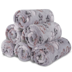 BVAGSS paw print blanket pack keeps small pets warm and cozy.