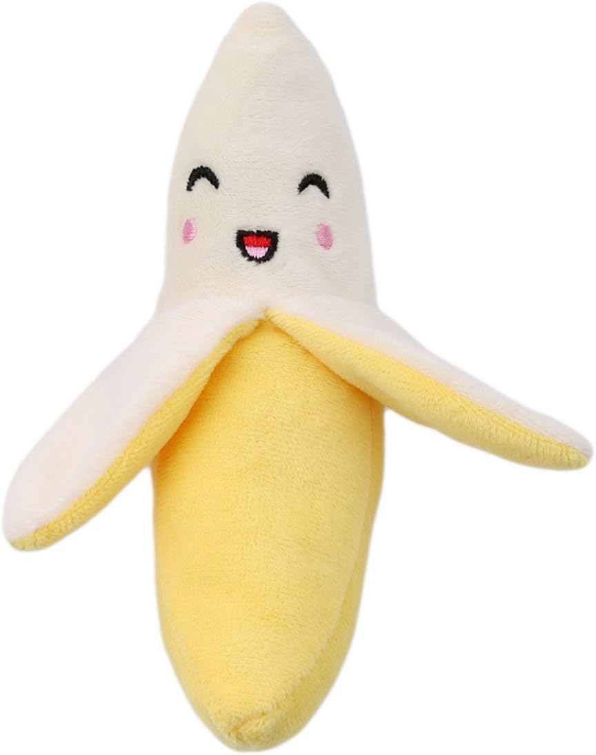 BWESOO yellow squeeze squeaker toy full view promotes interactive play and engagement.