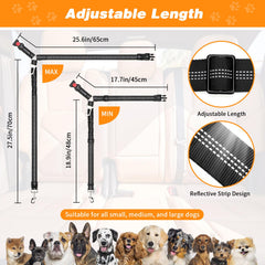 BWOGUE dog leash with elastic buffer to absorb sudden movement during drives