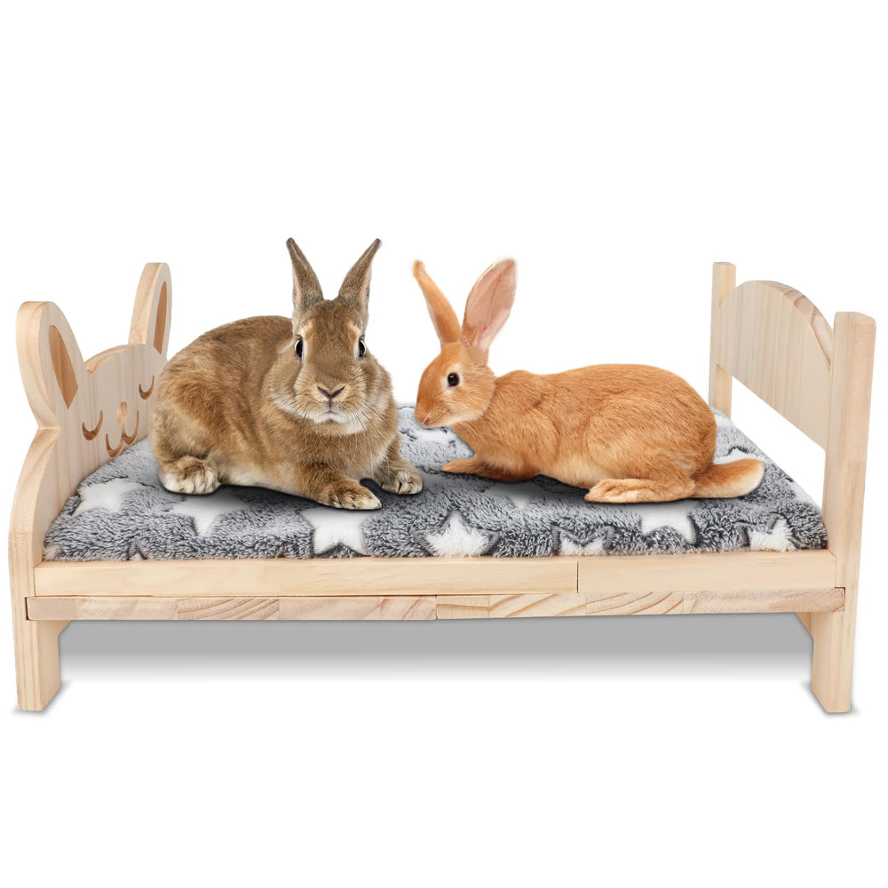 BWOGUE large wooden rabbit bed assembled for a cozy corner and calm napping.