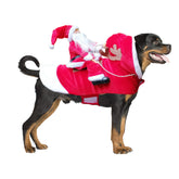 BWOGUE Santa Dog Costume front view for festive style and warmth