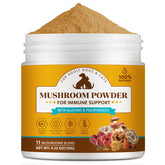 BXRUIAGN organic mushroom powder jar for dogs and cats—immune-support potential.