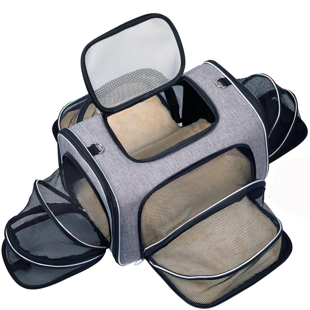 Bytaoqipet airline-approved cat carrier under seat front view for plane travel