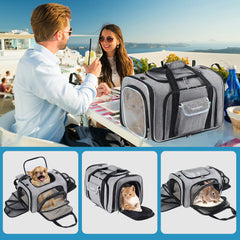 Bytaoqipet carrier features removable plush pad for year-round coziness
