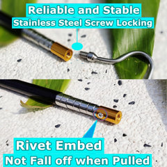 Bytcew snake hook multi-section lock secures sections for steady control