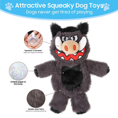 Bzonsmart hippo toy image encourages interactive play and bonding during tug and toss sessions.