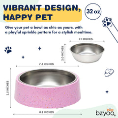 bzyoo removable inner bowl close-up shows easy cleaning