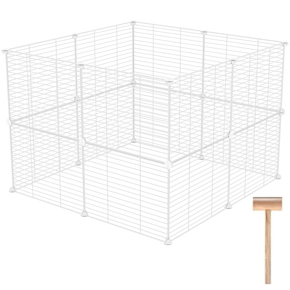 C&AHOME pet playpen with 16-panel assembly for a customizable small-pet space