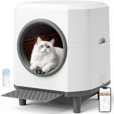 CABZOON self-cleaning litter box front view with 90L capacity for multi-cat use