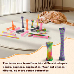 Cacovedo colorful-slinky-toys entice cats with engaging chasing and batting action.