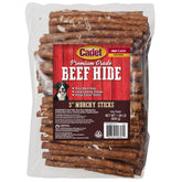 Cadet beef hide munchy stick close-up shows long-lasting dog chew