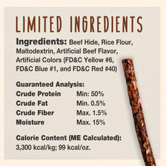 Cadet beef hide munchy stick pack image highlights 100-count value