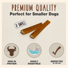 Cadet Bully Sticks beef pizzle close-up, rawhide-free chew.