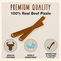 Cadet Bully Sticks beef-pizzle-closeup highlights single-ingredient texture