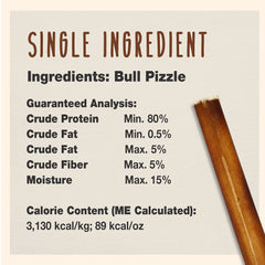 Cadet Bully Sticks being chewed by dog, ideal for aggressive chewers.
