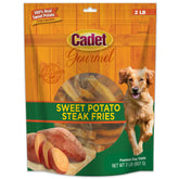 Cadet Gourmet Sweet Potato Fries bag open—training rewards with a single-ingredient treat.