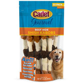 Cadet x-large dog treat beef hide shish kabobs—long-lasting chew for big dogs.