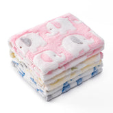 CADONO pet blanket pink paw print close-up for cozy, warm naps.
